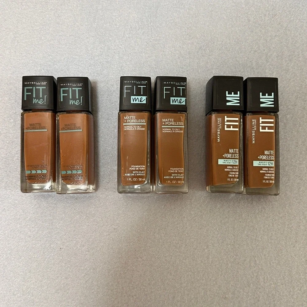 Maybelline Fit Me Matte+Poreless 368 Deep Golden Foundation NEW Lot‎ of 6